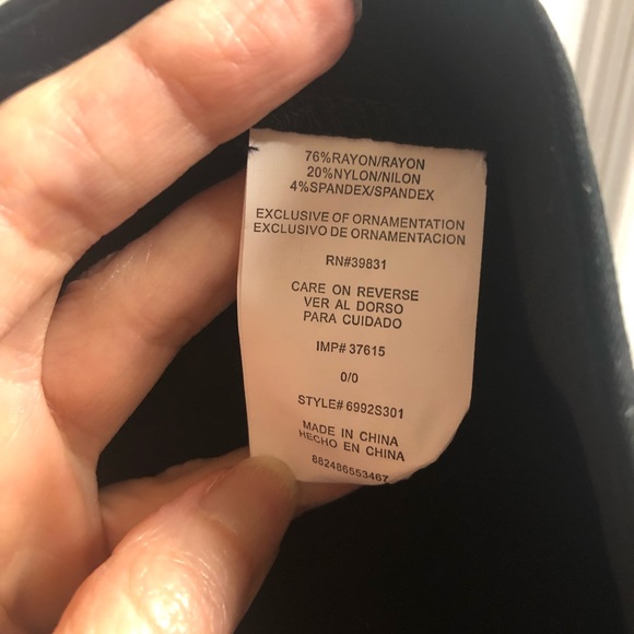 NWT XOXO Black Pencil Skirt Size 00 - Picture 3 of 10